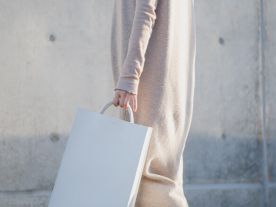 #季節限定販売# レザーハンドバッグ【Square】｜glass white