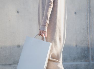 #季節限定販売# レザーハンドバッグ【Square】｜glass white