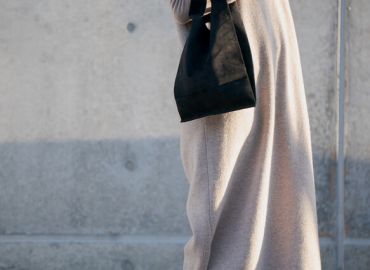 スエードレザーエコバッグ｜ソフトグラスブラック